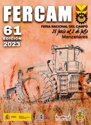 FERCAM. Feria de maquinaria agrícola en Manzanares del 28 de junio al 2 de julio de 2023.
