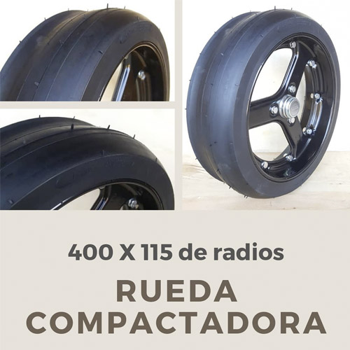 Rueda compactadora DANDOLI PRIMI 400 x 115 de radios para Monosem